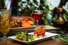 Frisches Thai-Streetfood im thailändischen Restaurant in Nürnberg