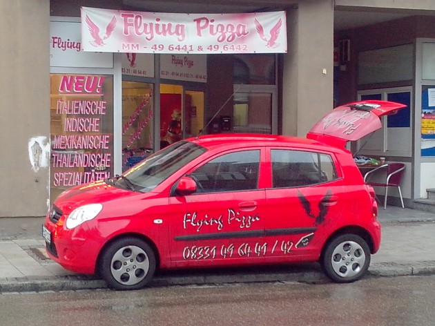 Flying Pizza: unsere Liefermobiele