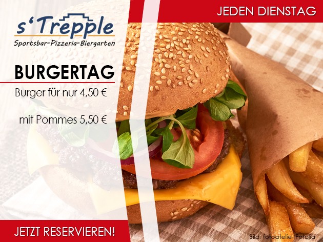 s'Trepple Sportbar: Burgertag...