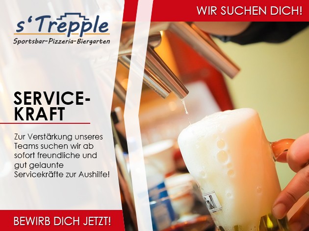 s'Trepple Sportbar: Servicekraft