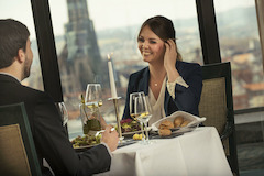 Restaurant "Panorama und Bastei" mit herrlichem Ausblick über Ulm