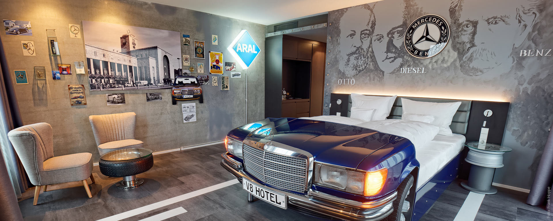 Automobile Themenzimmer im V8 Designhotel in Böblingen, Region Stuttgart, Nordschwarzwald