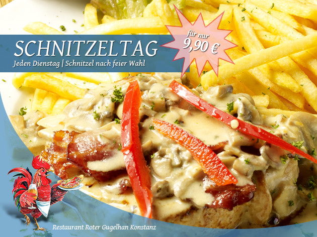 Pizza-Restaurant Roter Gugelhan: Dienstag ist Schnitzel-Tag