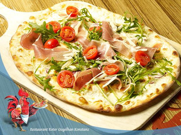 Pizza-Restaurant Roter Gugelhan: Elsässer Flammkuchen Gugelhan XXL