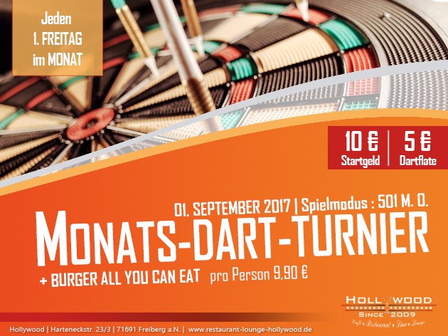 Hollywood: MONATS-DART-TURNIER