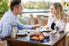 breakfast with lake view