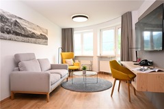 Living area alpin studios deluxe studio
