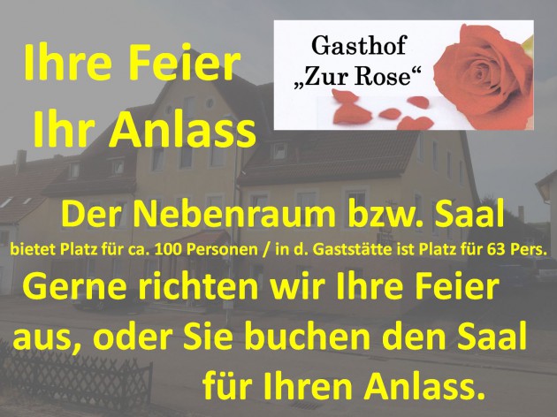 Gasthof "Zur Rose": Ihre Feier - Ihr Anlass
