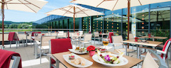ferron - Cafe Restaurant Bistro, die Sonnenterrasse in der Lahn-Dill-Bergland-Therme in Bad Endbach. Gemütliches Ambiente mit erstklassigem Service