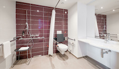 Premier Inn Saarbrucken City Congresshalle hotel accessible wet room with walk in shower