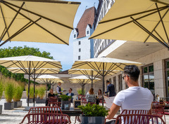 Terrasse vom Restaurant Danubio