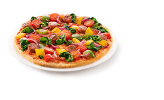 MUNDFEIN vegane Pizza Valeria mit pflanzlicher Merguez von Redefine Meat