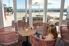 Blick auf das Wasser vom Bistro Waterkant