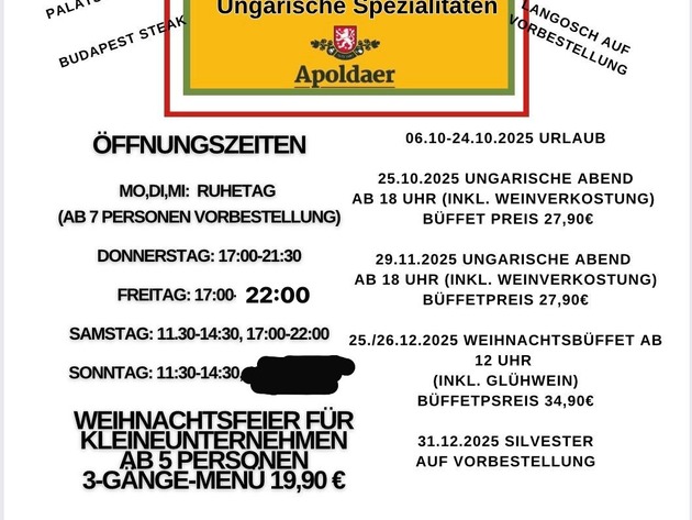 Gaststätte Rosengarten Ungarisches Restaurant