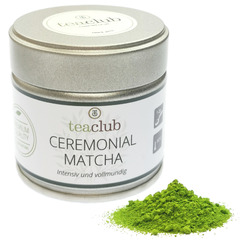 First Flush Ceremonial Grade Matcha aus Japan
Der zeremonielle Matcha ist für den gehobenen Matcha-Genuss und geeignet für eine Japanische Teezeremonie. Die Teeblätter werden 25 bis 30 Tage vor der Ernte zur Qualitätsverbesserung beschattet. Der Matcha be