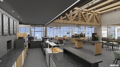 Blick aus dem Bistro