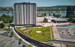 Hotel view by the Rhine