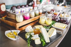 A fine selection of artisan cheeses.