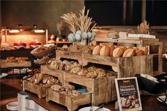 Fresh bread selection at the buffet