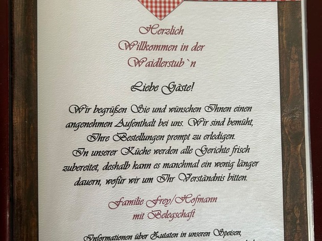 Gasthaus "Waidlerstub'n" Birgitt Frey