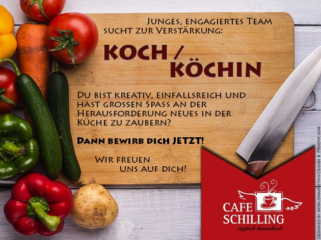Cafe Schilling: Wir suchen Verstärkung für unser Team