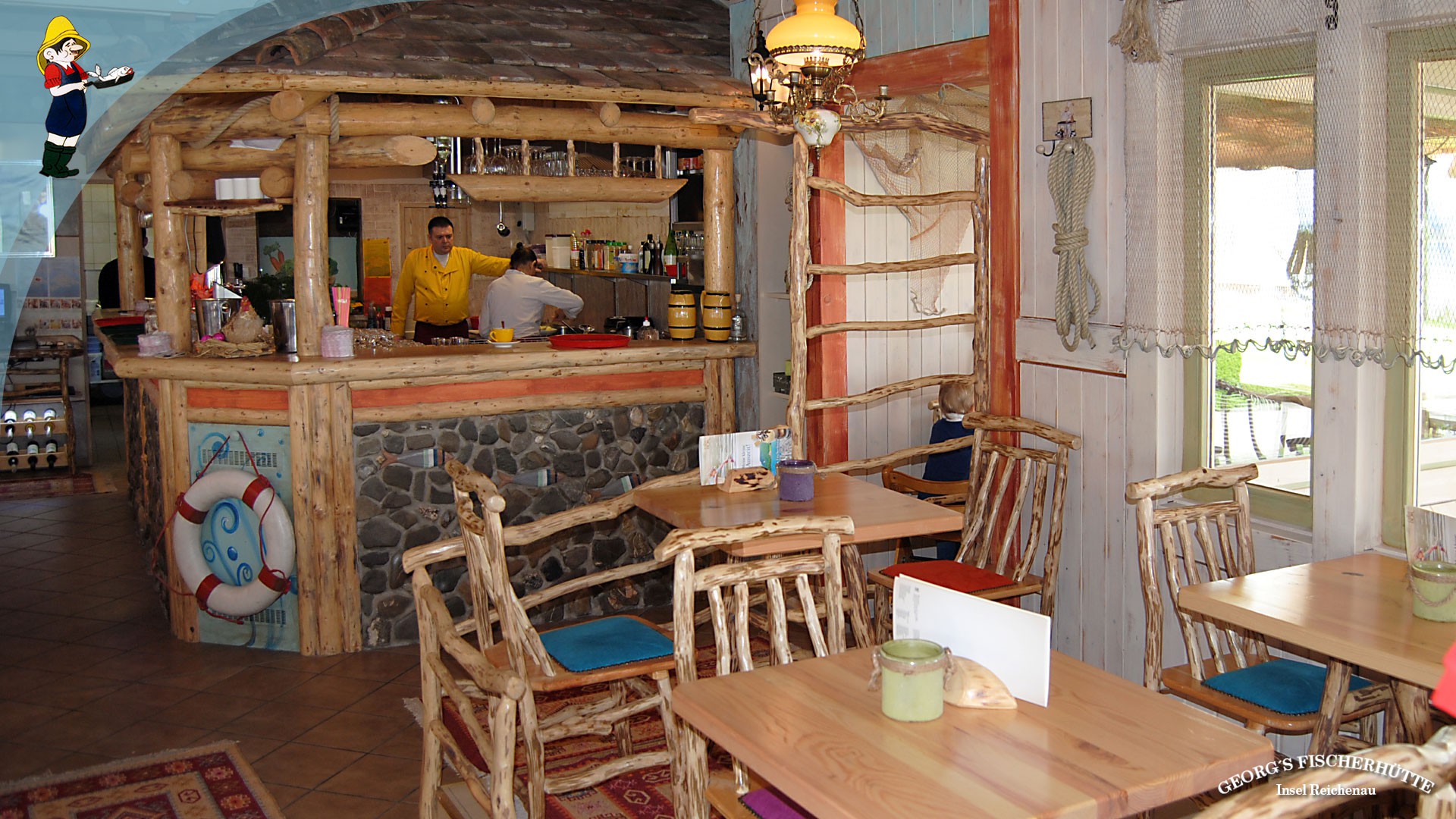 Georg's Fischerhütte: Bodensee-Fischrestaurant Konstanz-Reichenau - einzigartiges Ambiente.