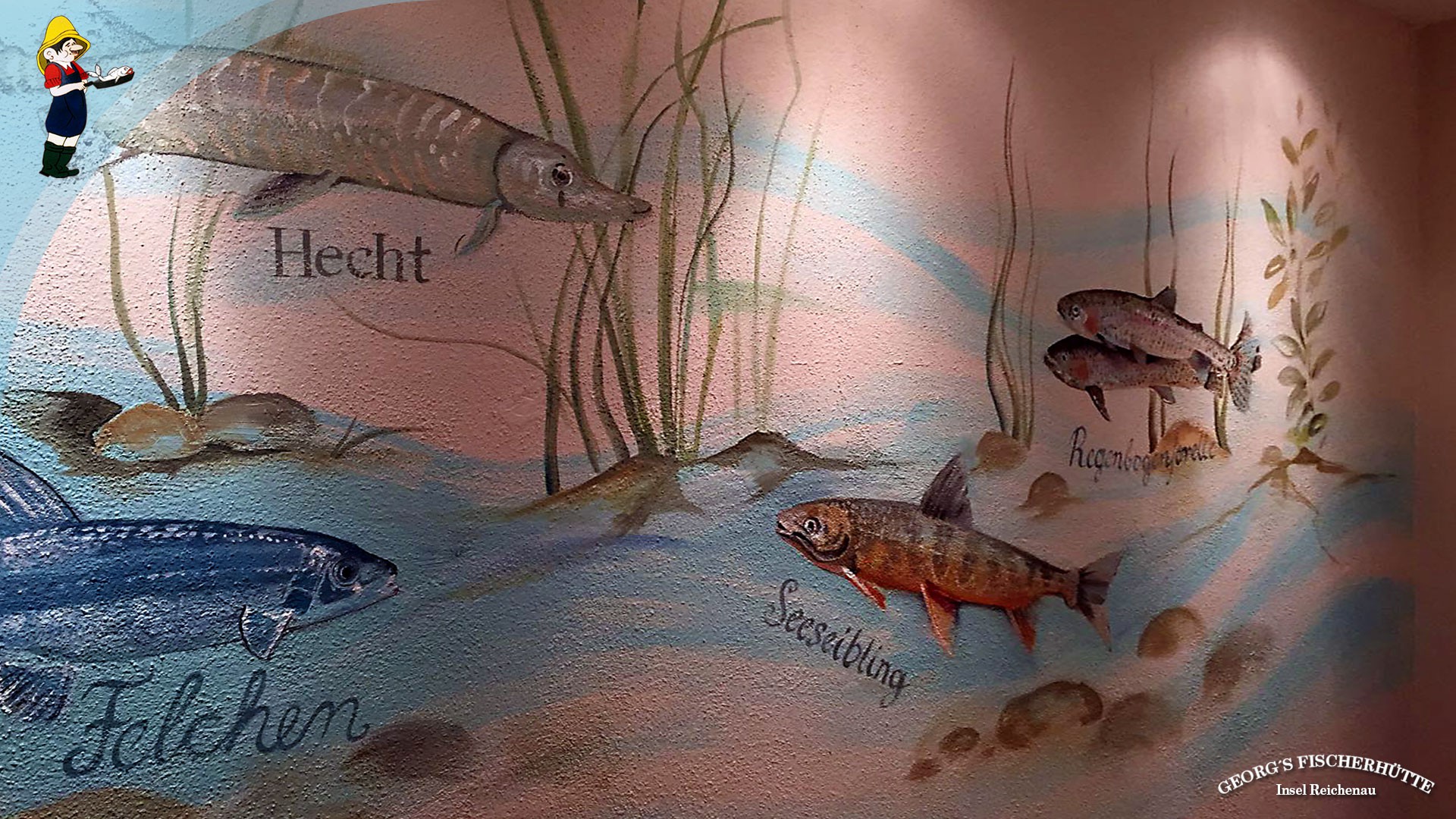 Fisch-Restaurant Georg's Fischerhütte, Konstanz, Insel Reichenau: Bodenseefische